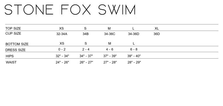 Stone Cold Fox Size Chart