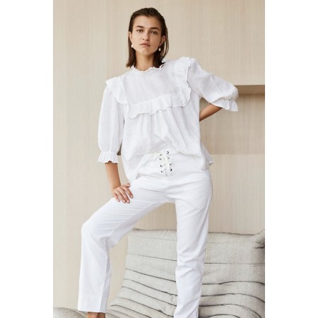 Acacia Leblon Linen Top White