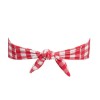 Montce Red Gingham Tori Bandeau Bikini Top