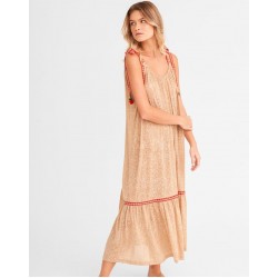 Pitusa Tie Up Dress Nude